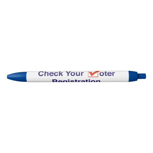 Check Your Voter Registration 2026 Elections Black Ink Pen (Front)