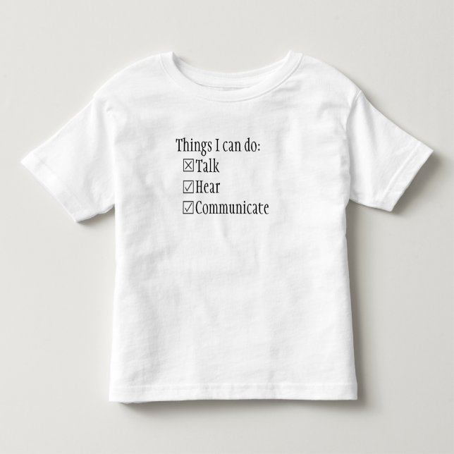 Checkboxes communicate T-Shirt (Front)