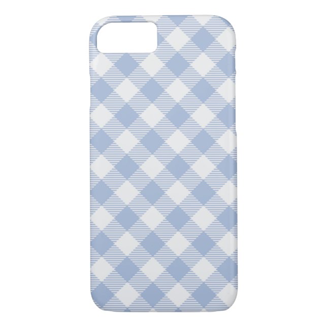 Checked Blue Gingham Classic Pattern Case-Mate iPhone Case (Back)