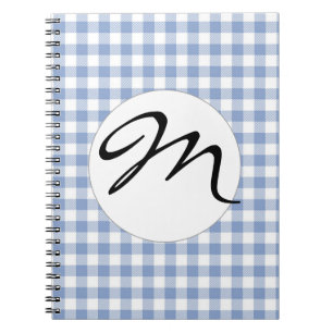 Checked Blue Gingham Classic Pattern Notebook