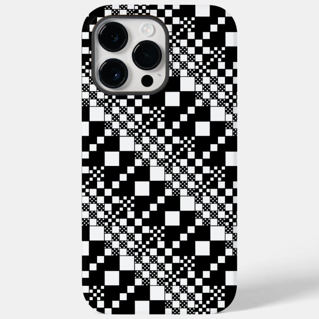 Checked, Checks - Black and White Case-Mate iPhone Case (Back)