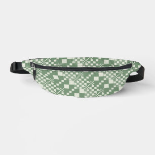 Checked, Checks in Green Bum Bags