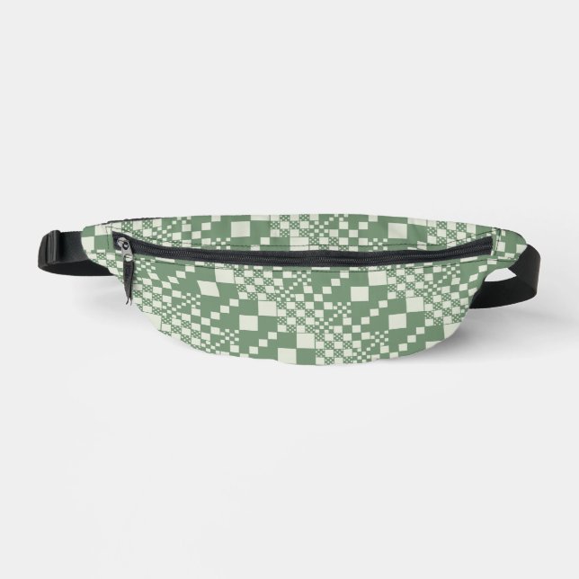 Checked, Checks in Green Bum Bags (Front)