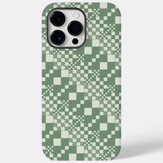 Checked, Checks in Green Case-Mate iPhone Case (Back)