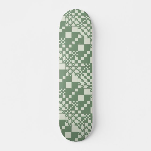 Checked, Checks in Green Skateboard (Front)