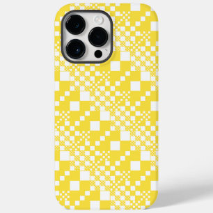 Checked, Checks in Lemon Yellow and White Case-Mate iPhone 14 Pro Max Case