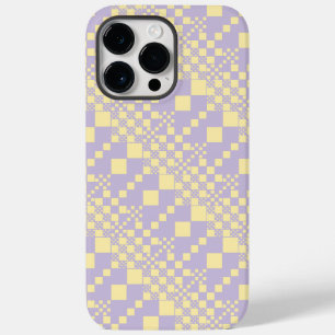 Checked, Checks - Pastel Yellow and Purple Case-Mate iPhone 14 Pro Max Case