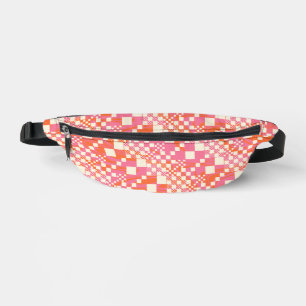 Checked, Checks - Pink, Orange and Cream Bum Bags