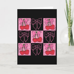 Checked Cherry Coquette Love You Cherry Much 1  Card