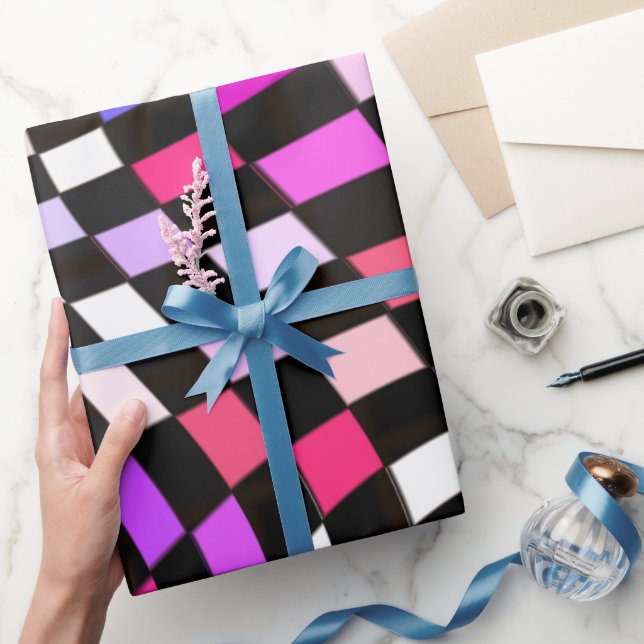 Checked Geometric Wrapping Paper (Gifting)