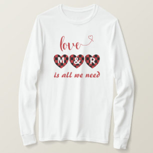 Checked Hearts Love Is All You Need T-shirt