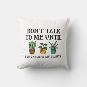 Checked My Plants Cushion