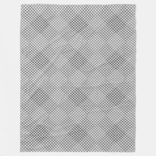 Checked pattern diagonal 2 tones w OffWhite Fleece Blanket