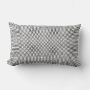 Checked pattern diagonal 2 tones w OffWhite Lumbar Cushion