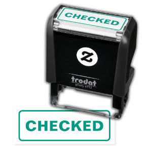 Checked Self-inking Stamp