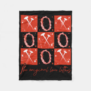 Checked Valentine Xoxo The Original Love Letters 1 Fleece Blanket