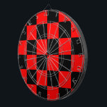CHECKERBOARD DARTBOARD<br><div class="desc">RED AND BLACK CHECKERBOARD GAME PATTERN DESIGN</div>