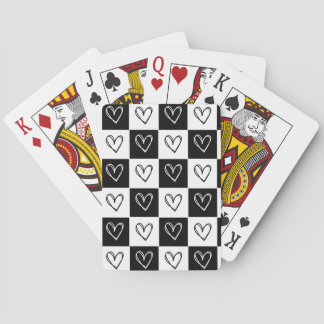 Checkerboard Hearts Playing Cards