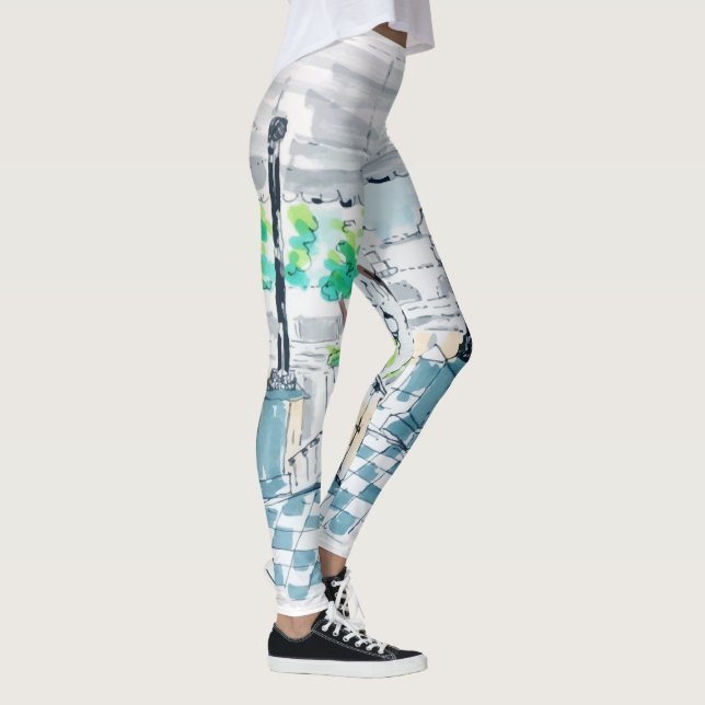 Checkerboard Kiosk Park View Leggings (Right)