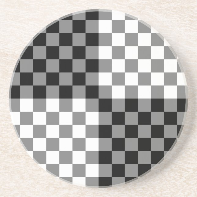 CHECKERBOARD PATTERN COASTER (Front)