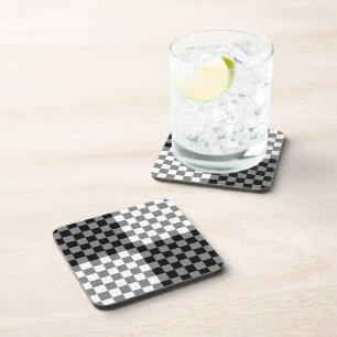CHECKERBOARD PATTERN COASTER