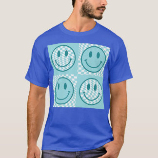 Checkerboard Smile Face Funny Happy Face Trendy T T-Shirt
