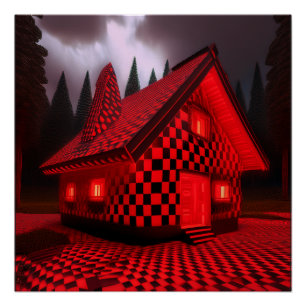 Checkerboards & Polka Dots Cabin  Poster