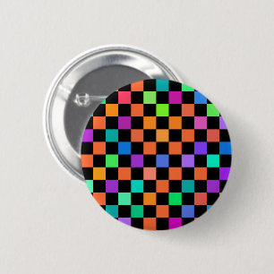 Checkered 6 cm round badge
