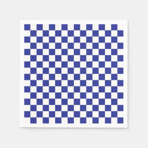 Checkered Blue and White  Napkin
