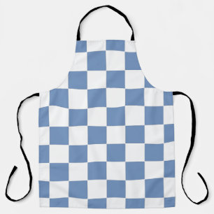 Checkered Blue/Gray and White Apron
