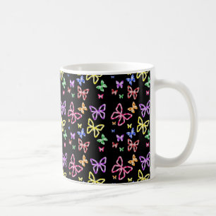 CHECKERED BUTTERFLIES COFFEE MUG