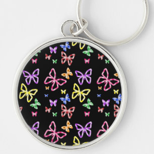 CHECKERED BUTTERFLIES KEY RING