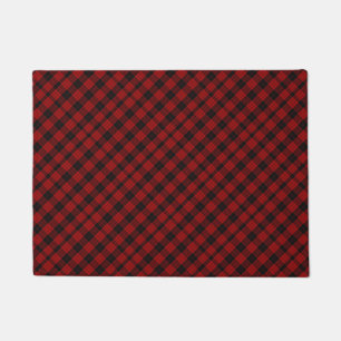 Checkered Christmas Red Buffalo Plaid Doormat