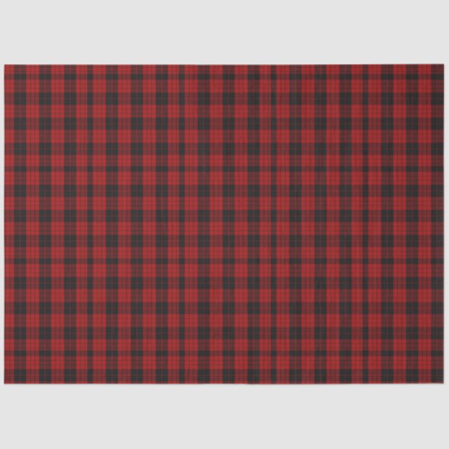 Checkered Christmas Red Buffalo Plaid Tissue Paper (Front)