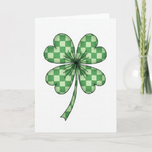 Checkered Clover Pattern Card