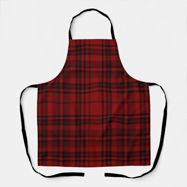 CHECKERED COUNTRY PLAID RED  APRON (Front)