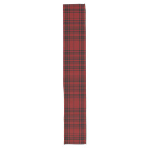 CHECKERED COUNTRY PLAID RED LONG TABLE RUNNER