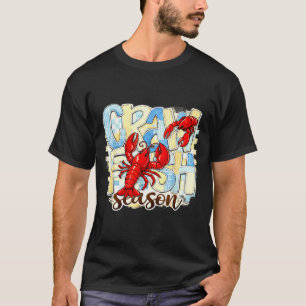 Checkered crawfish season funny louisiana seafood T-Shirt