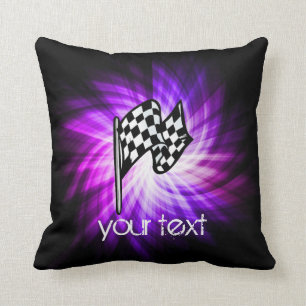 Checkered Flag; purple Cushion