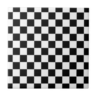Checkered Flag Racing Chess Checkers Chessboard Ceramic Tile
