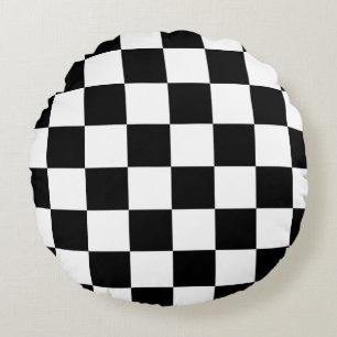 Checkered Flag Round Cushion