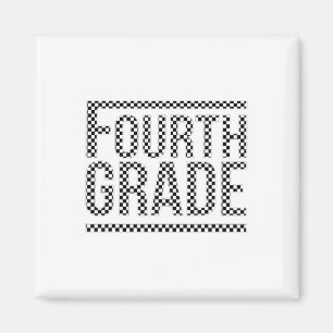 Checkered Fourth Grade Teacher Team Crew Byck To S Magnet