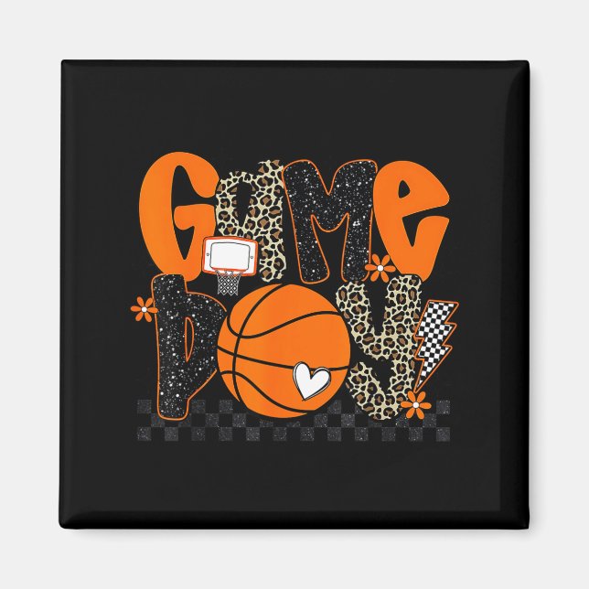 Checkered Game Day Basketball Srts Lover Men Women Magnet (Front)