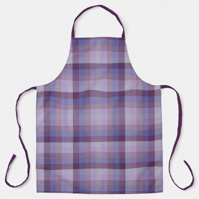 Checkered Grape Lavender Magenta Blue Purple       Apron (Front)