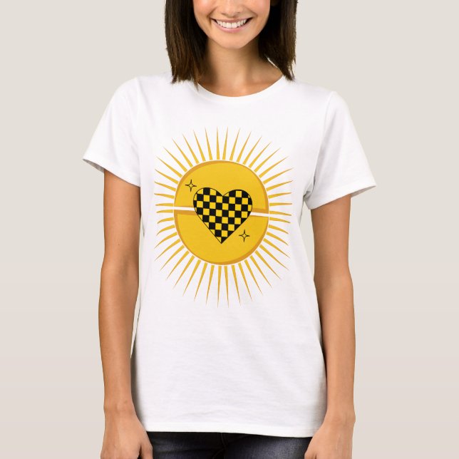 Checkered Heart of the Golden Sun T shirt women (Front)