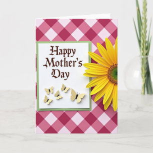 Checkered Mothers Day Card