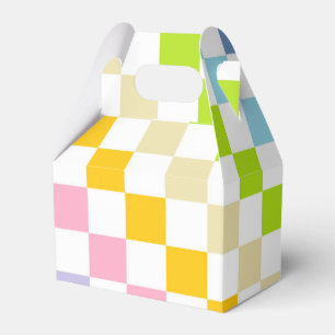 Checkered Pastel Rainbow Favour Box