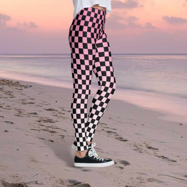 Checkered Pink Fade Leggings (Creator Uploaded)
