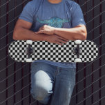Checkered Print Skateboard<br><div class="desc">This quality made skateboard is shown in a black and white checkered print. 
Buy as is or customize this item to your liking.




Licensed Print</div>
