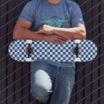 Checkered Print Skateboard<br><div class="desc">This quality made skateboard is shown in a blue and white checkered print. 
Buy as is or customize this item to your liking.




Licensed Print</div>
